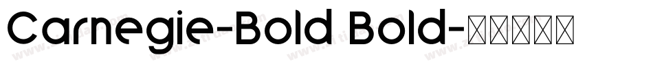 Carnegie-Bold Bold字体转换